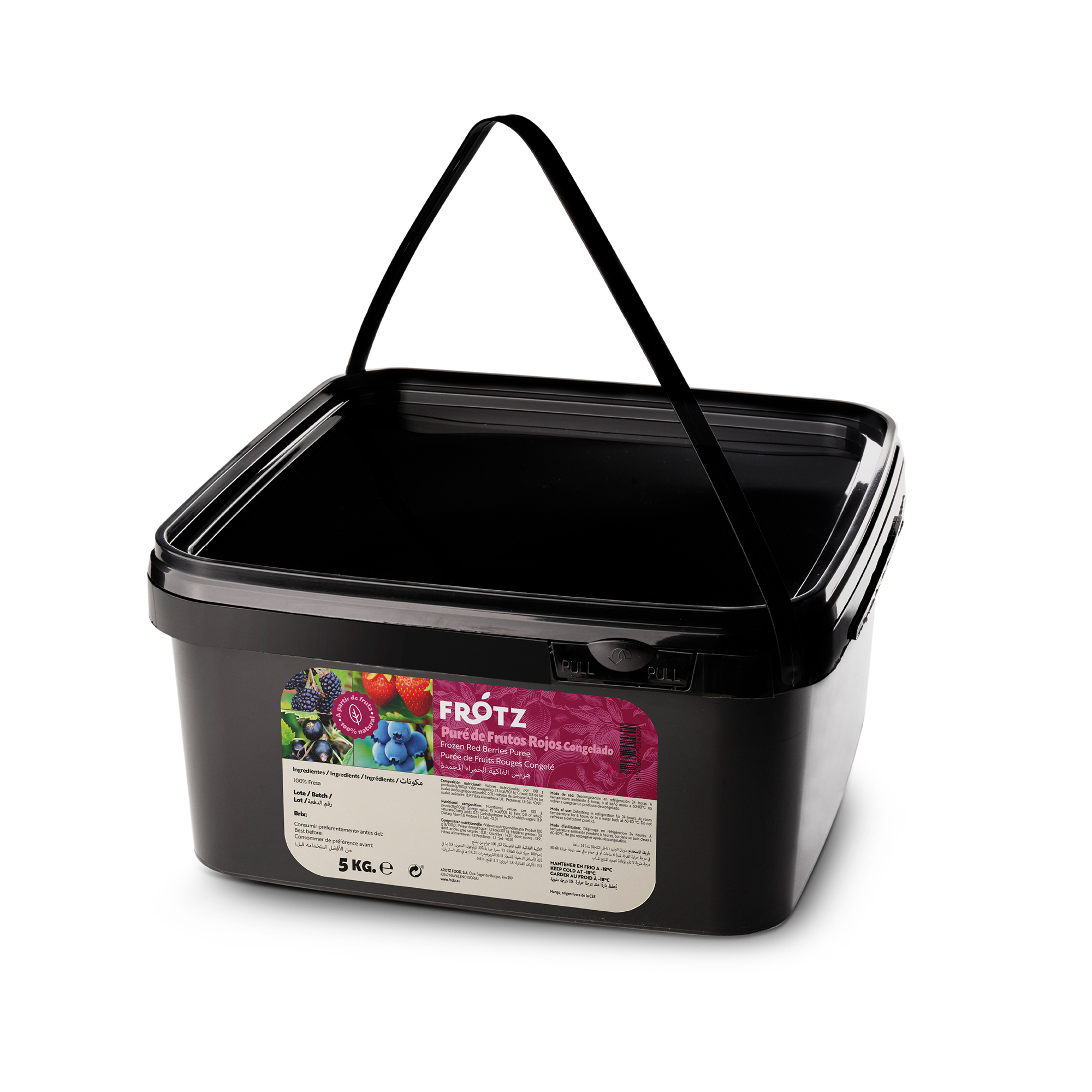 Frutos Rojos Puré Congelado – Cubo 5 kg
