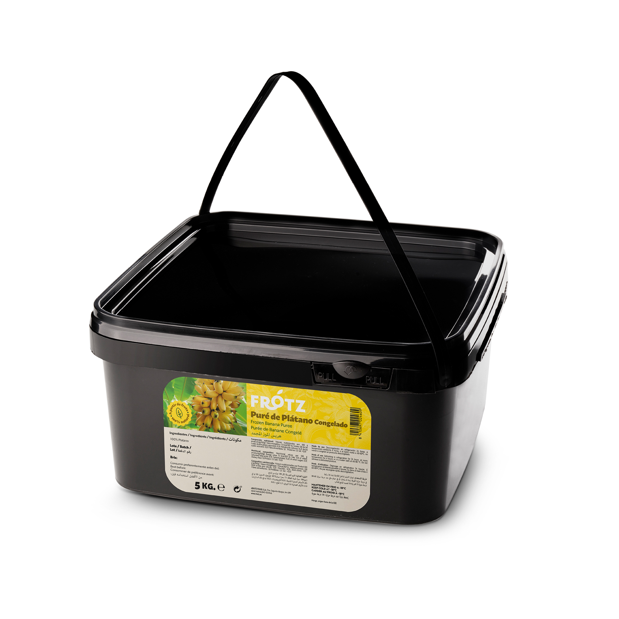 Plátano Puré Congelado – cubo 5 kg