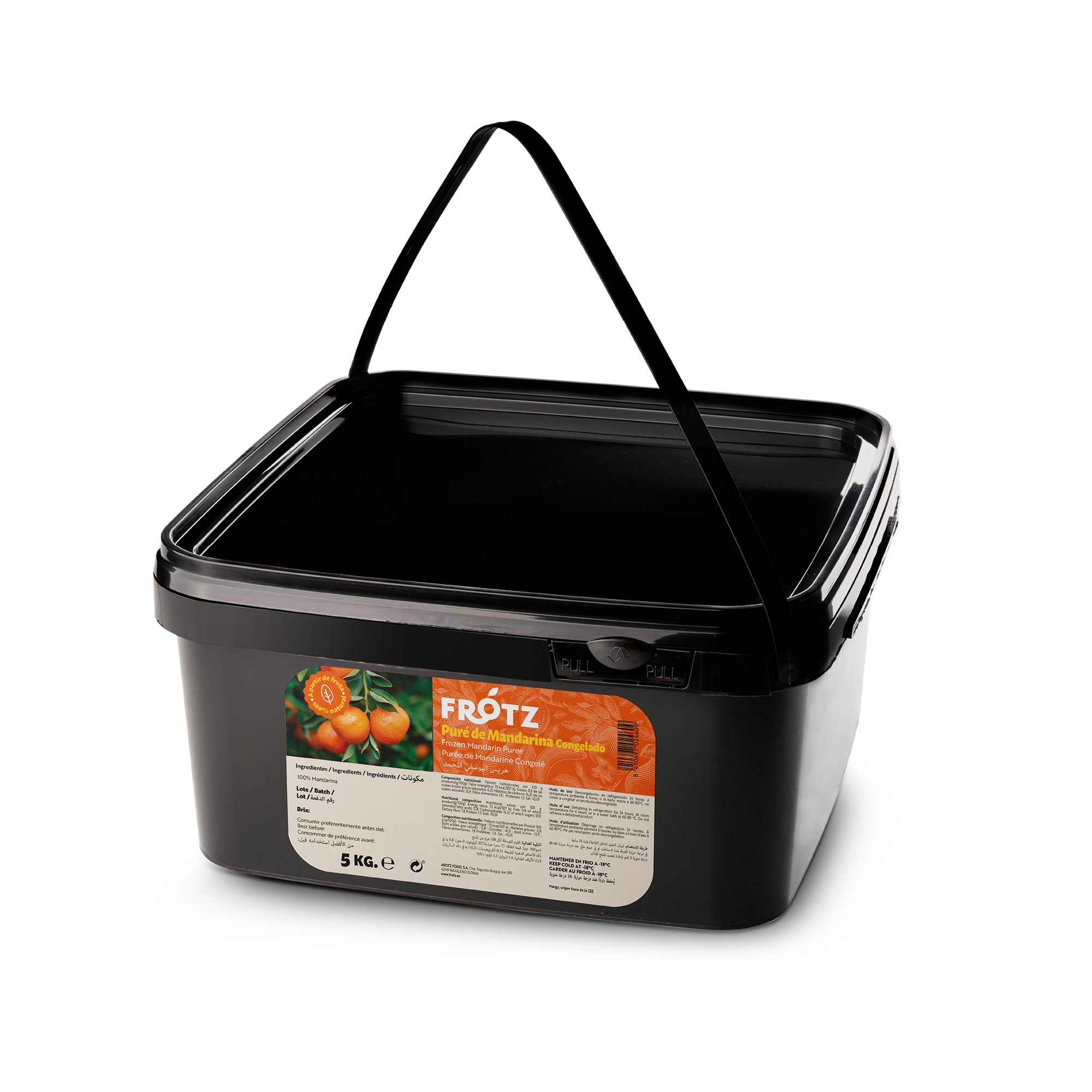 Mandarina Puré Congelado – cubo 5 kg