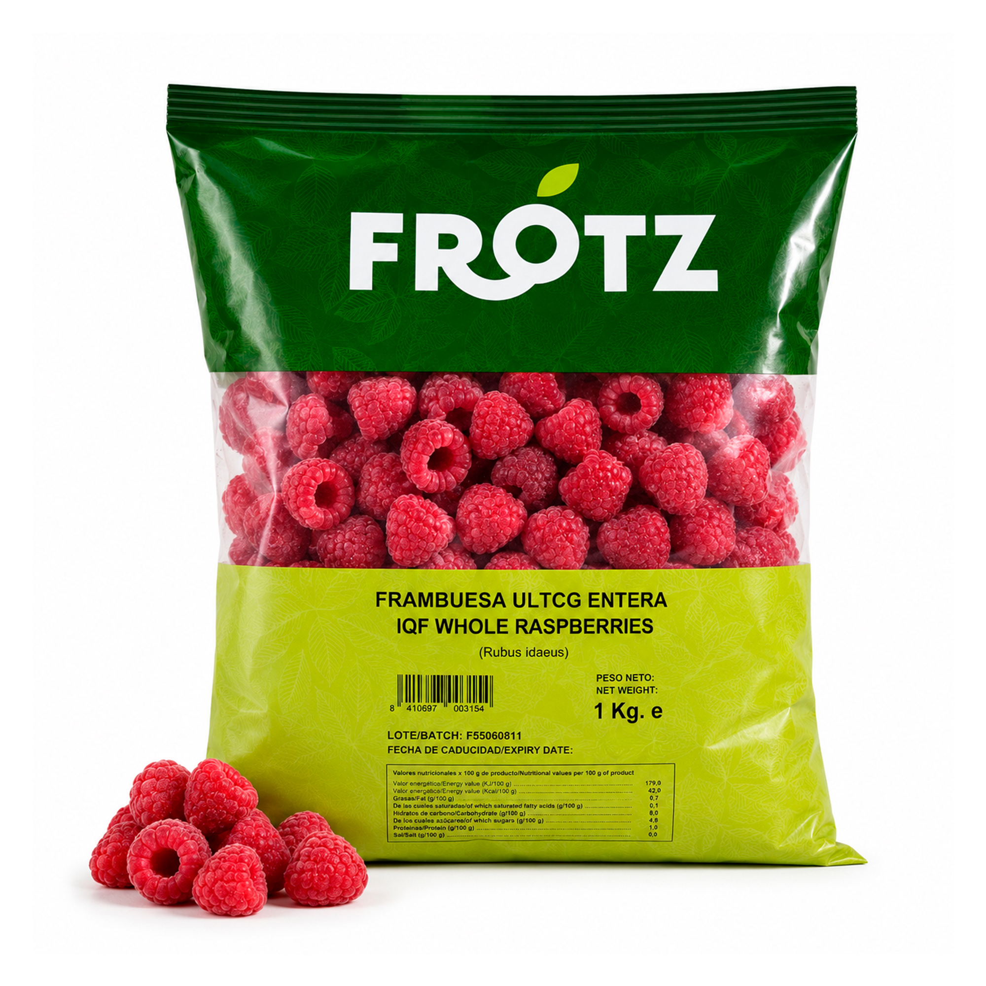Whole Raspberries – Frozen 1 kg