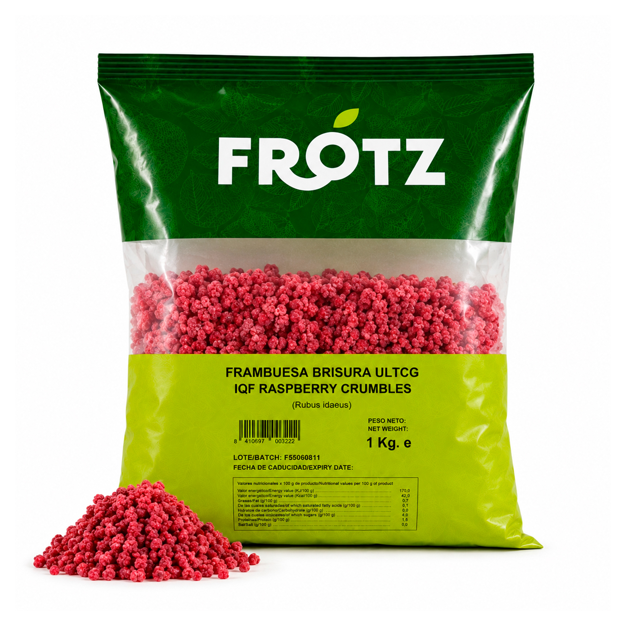 Raspberry Crumbs – Frozen 1 kg
