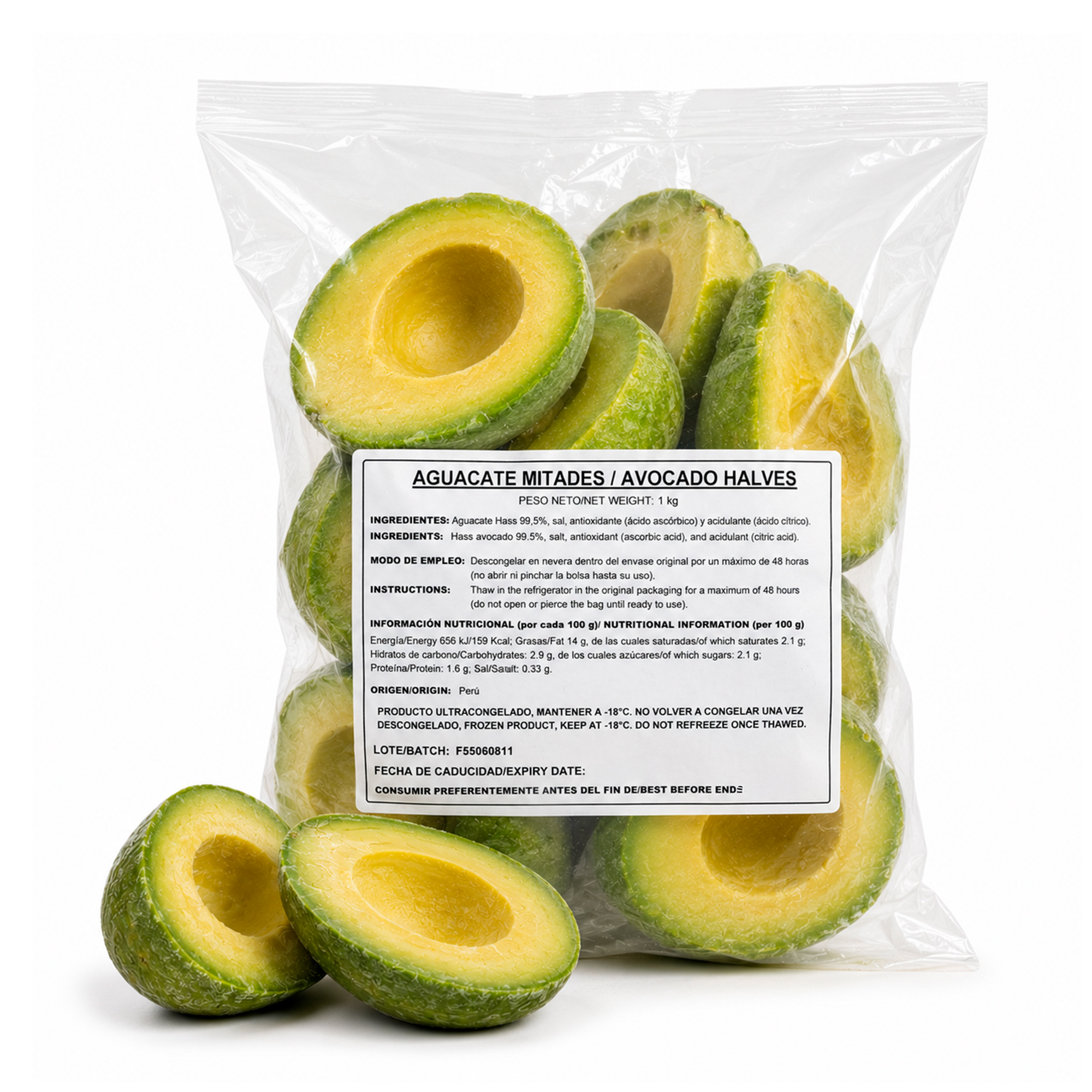 Avocado Halves – Frozen 1 kg