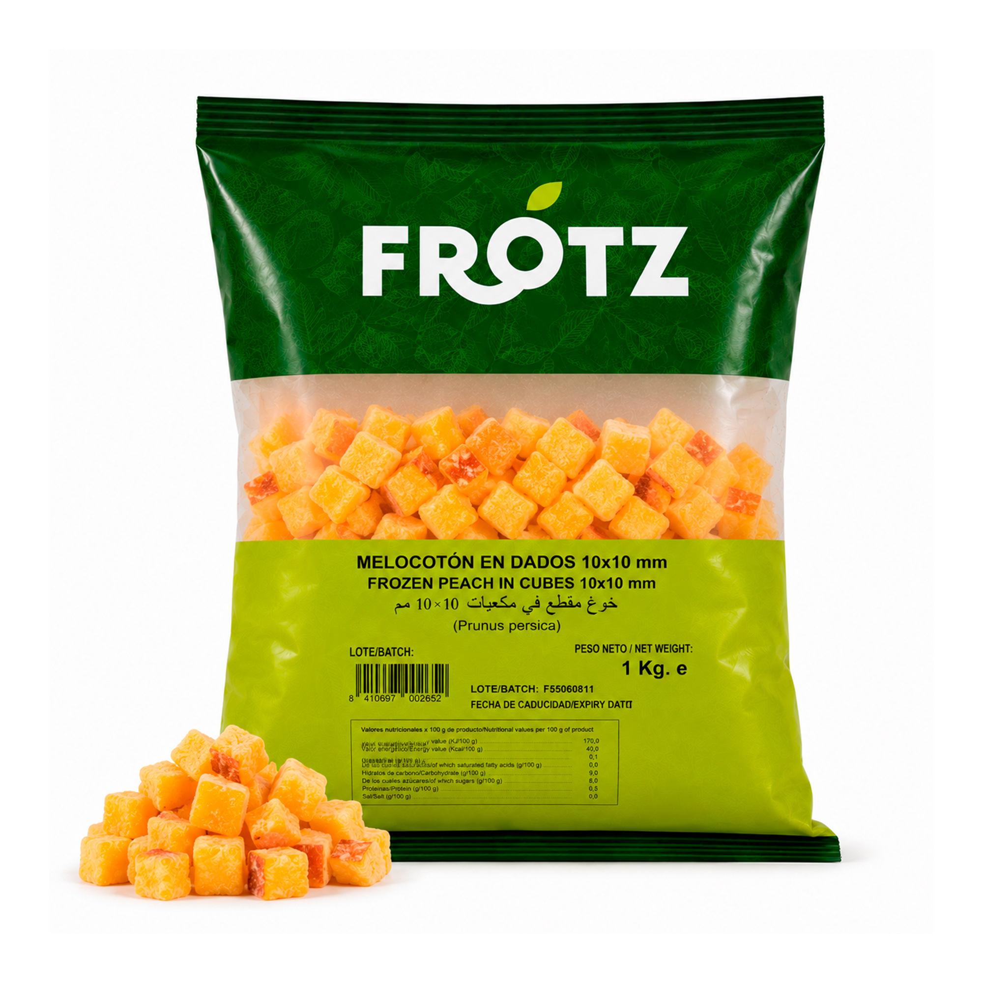 Peach Dices – Frozen 1 kg
