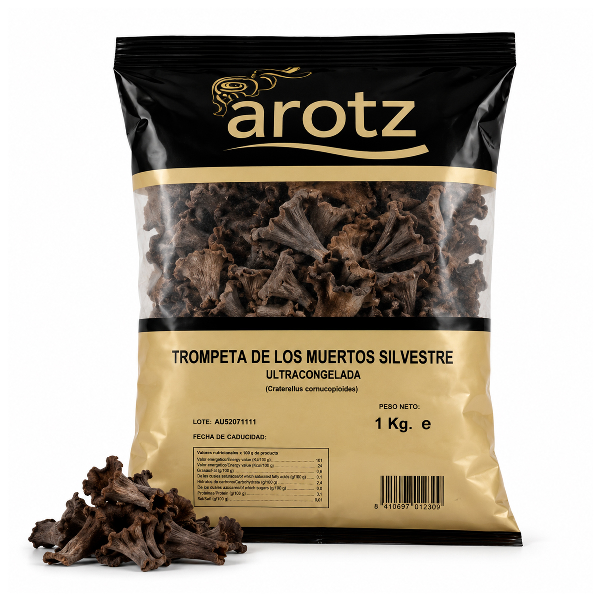 Black Trumpet Whole Mushrooms – Frozen 1 kg
