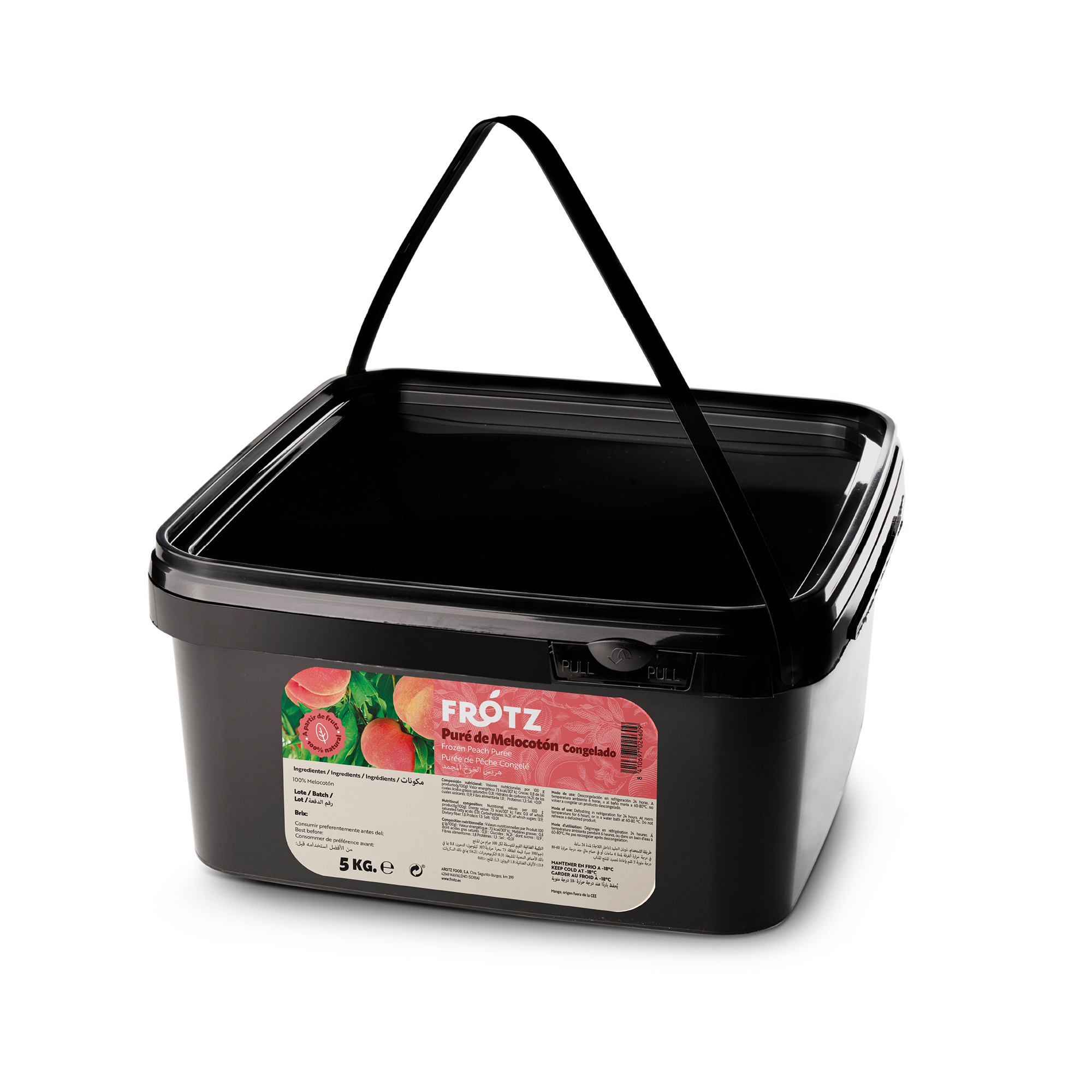 Melocotón Puré Congelado – Cubo 5 kg