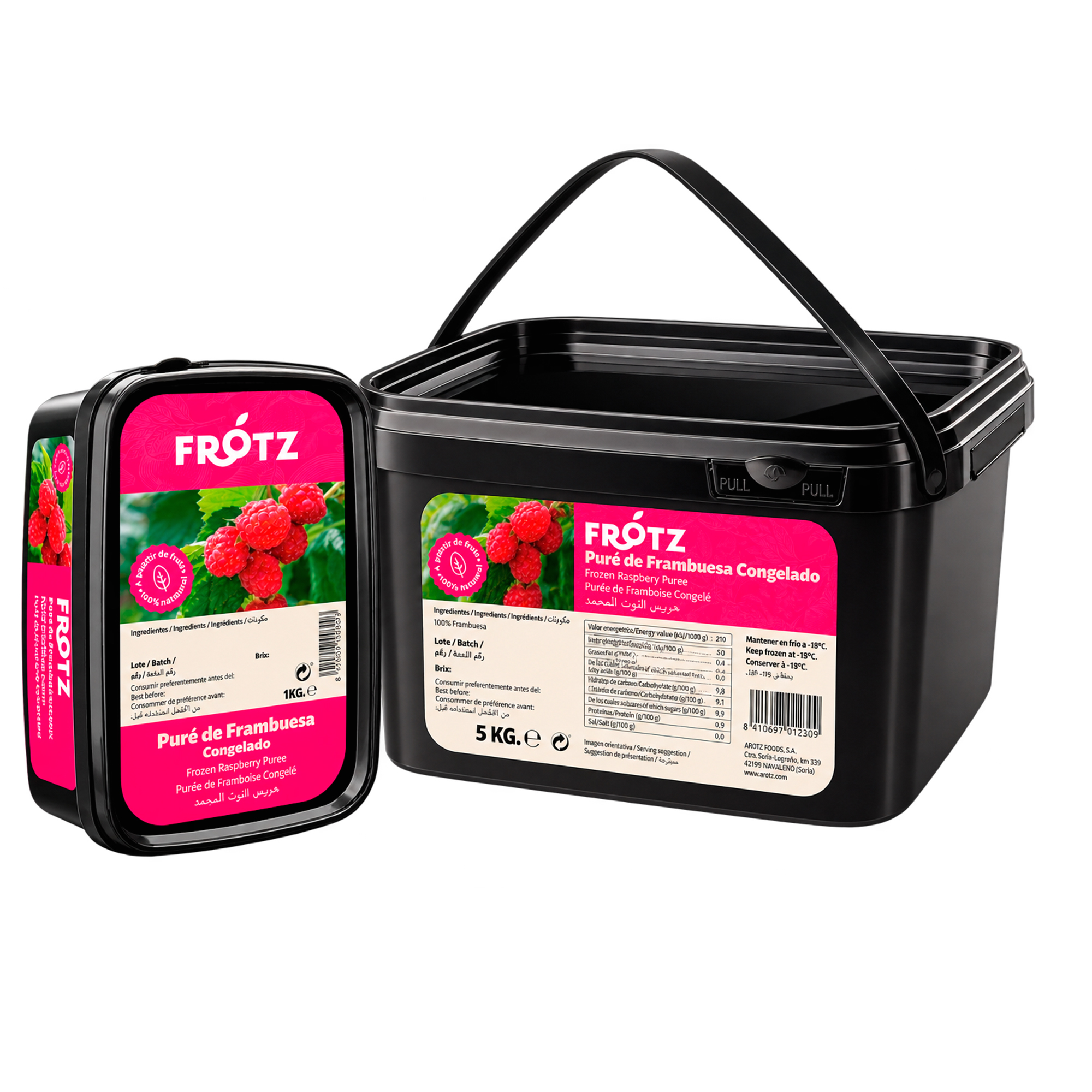 Raspberry Purée 100% – Frozen 1 & 5 kg