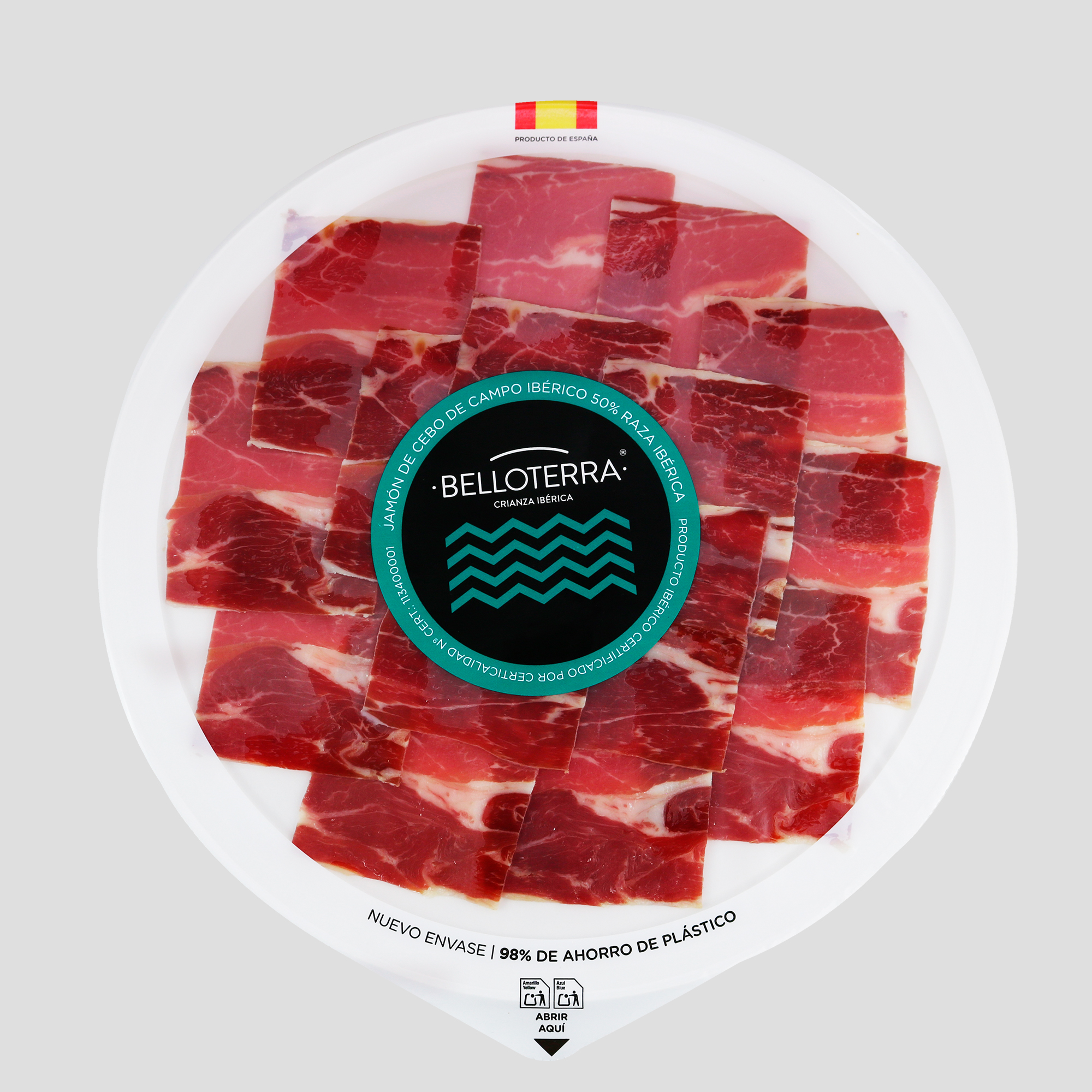 Jamón de Cebo de Campo Ibérico 50% Lonch. 80 gr