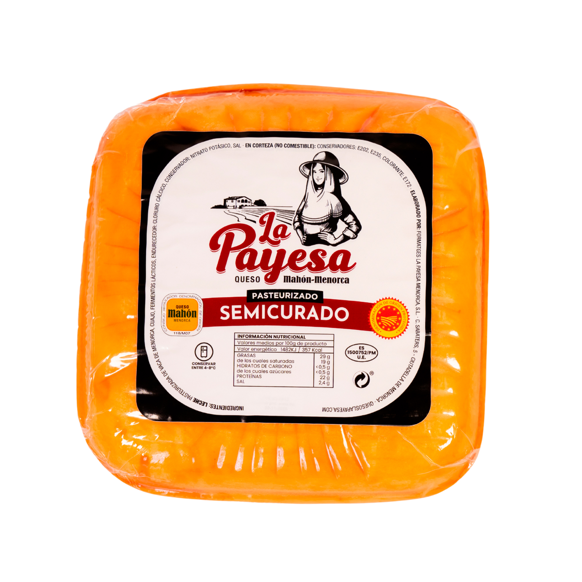 Mahón Semicurado – Leche Pasteurizada – 3 kg
