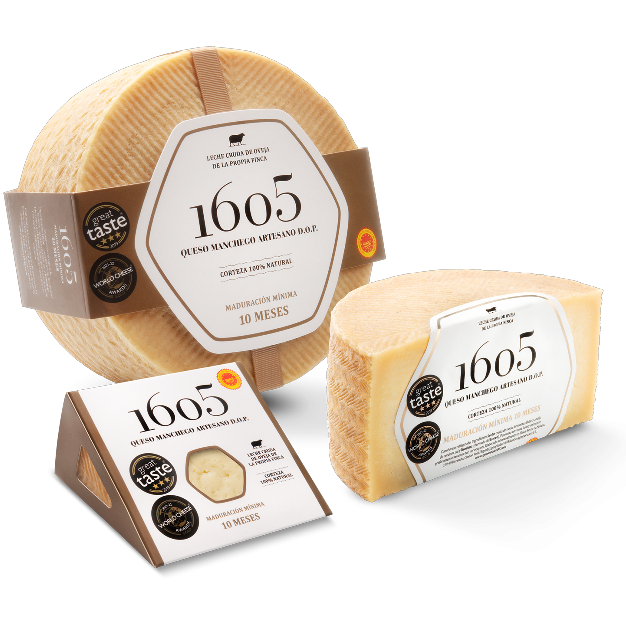 Manchego D.O.P. 1605 Añejo – 3 kg /1,5 kg /250 g