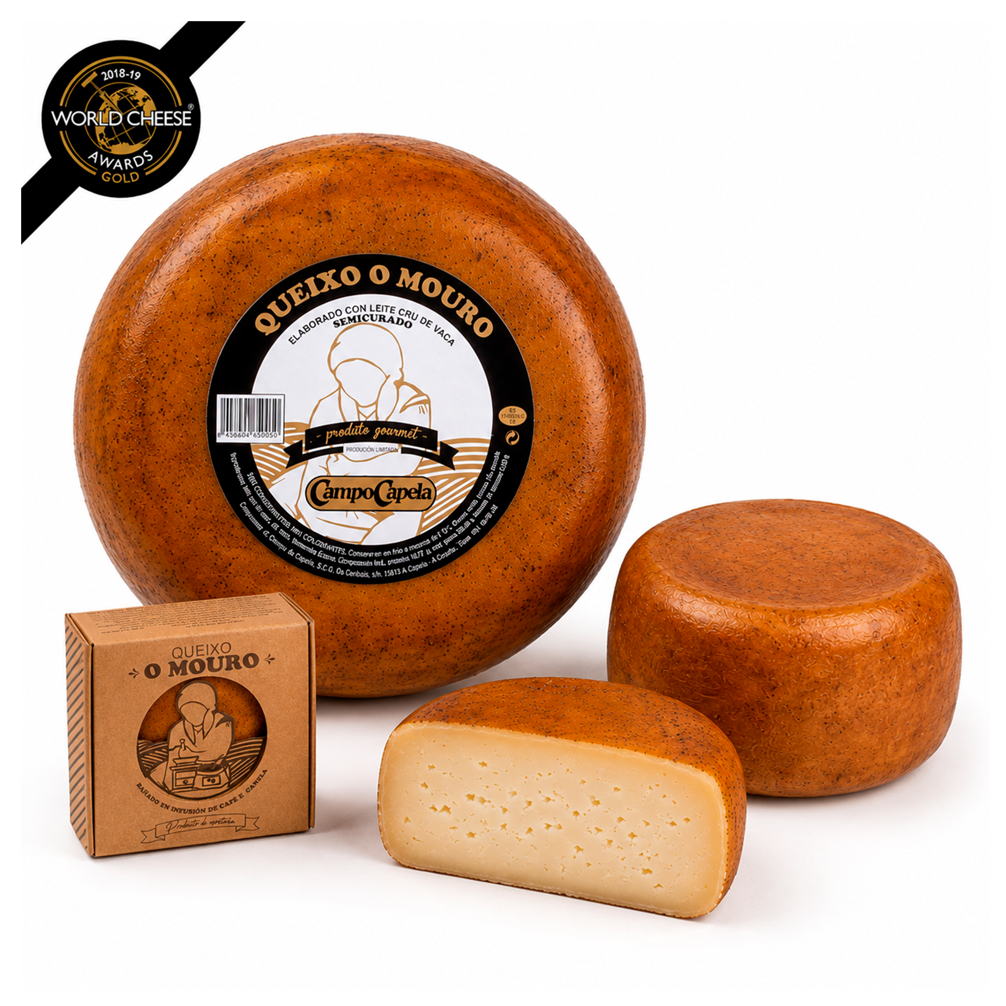 O Mouro raw cow’s milk cheese with coffee & cinnamon - Multi sizes