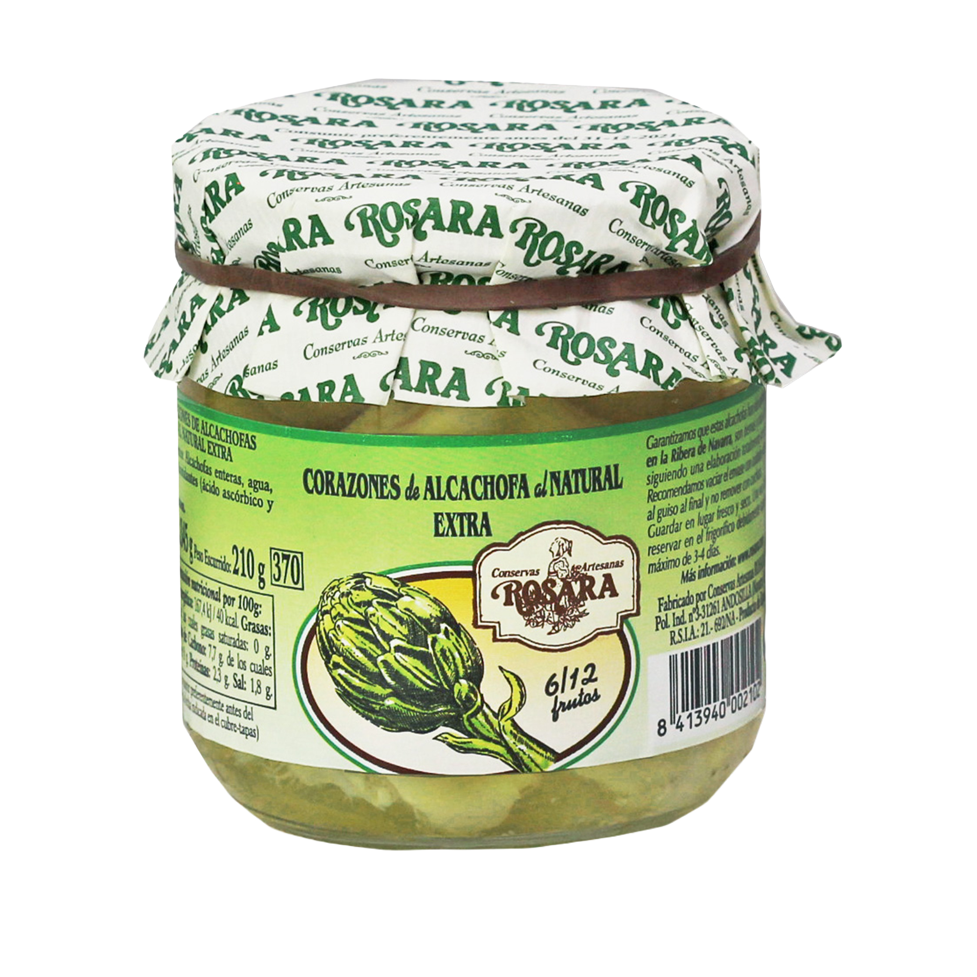 Corazones de alcachofa al natural · 370 ml