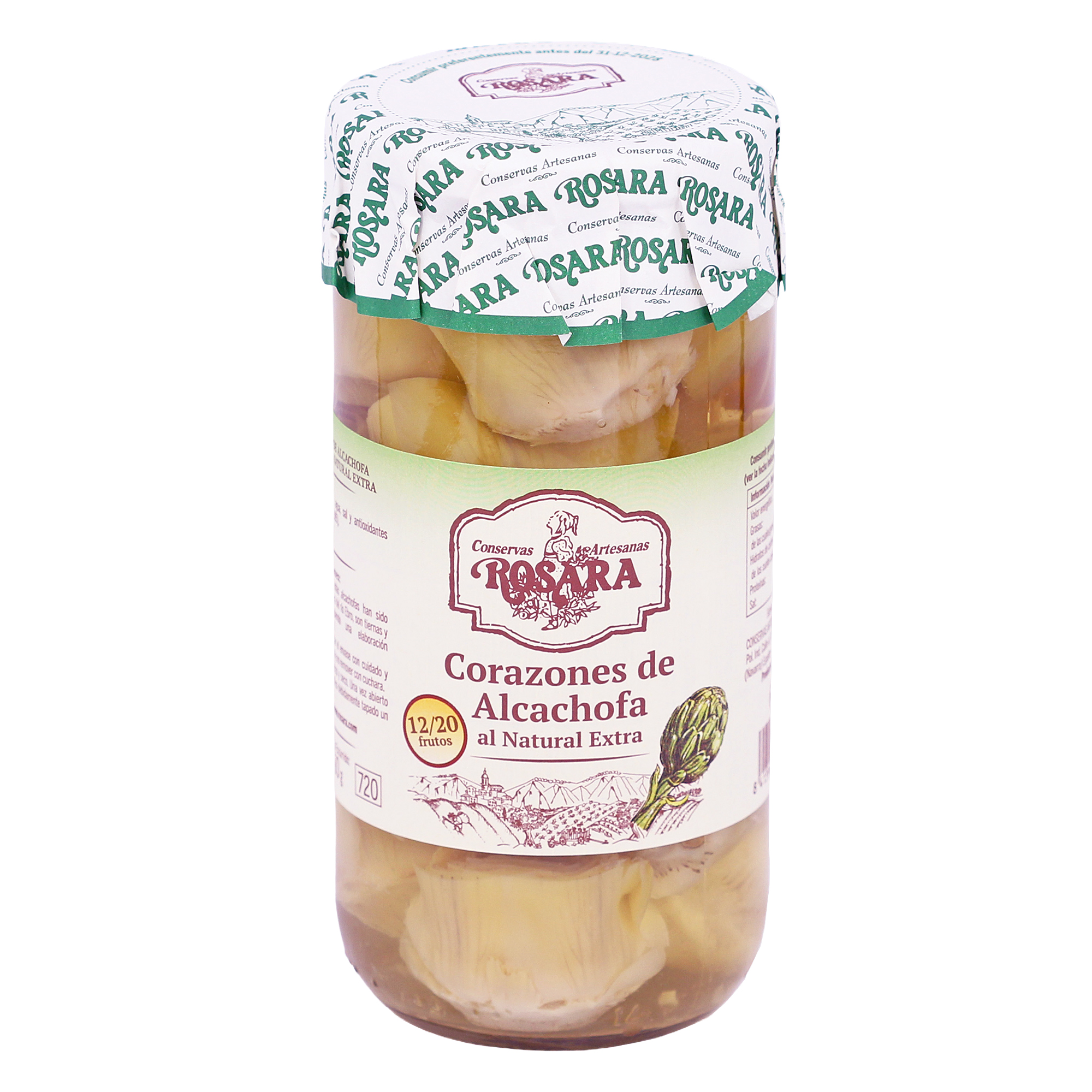 Corazones de alcachofa al natural · 720 ml
