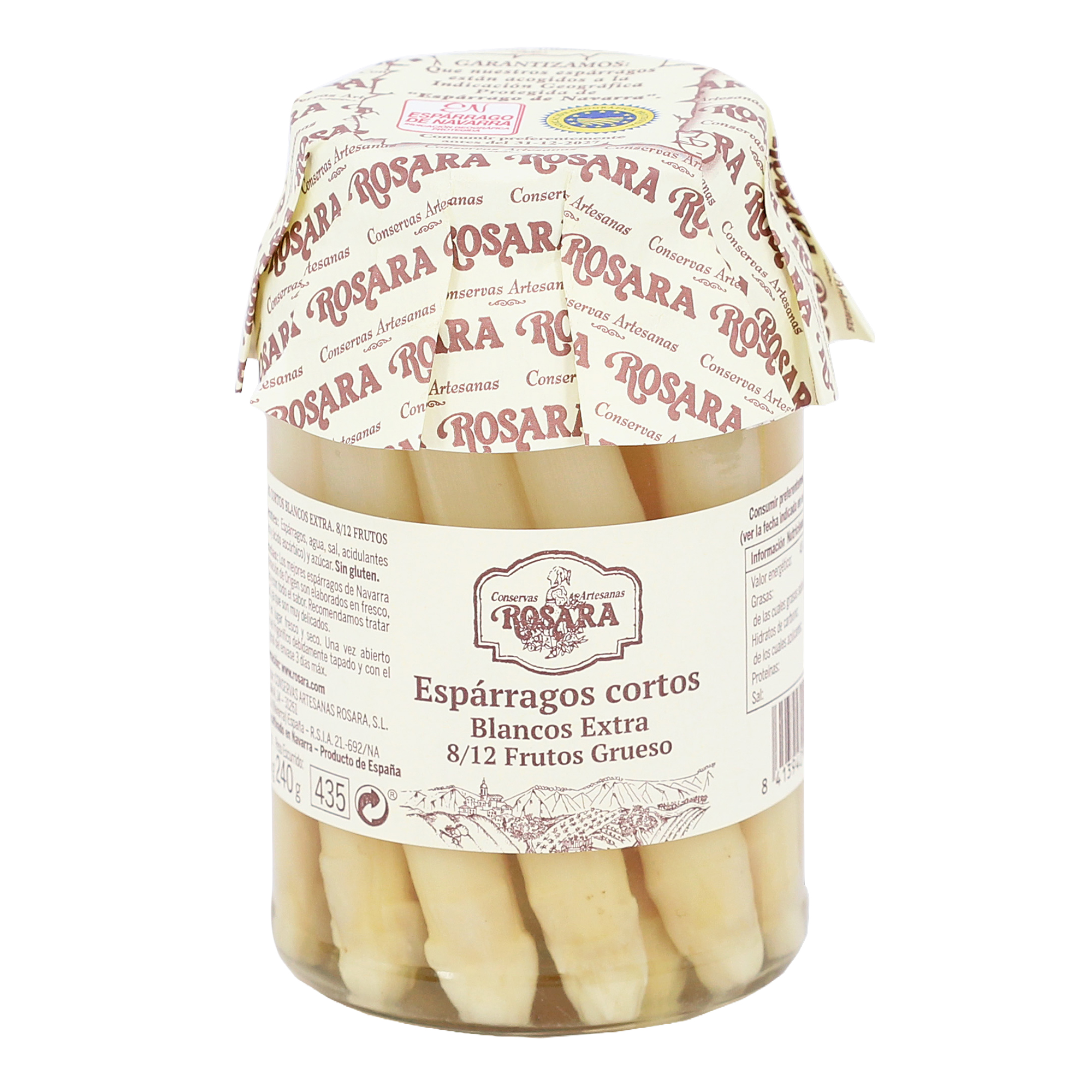 Espárrago blanco corto D.O. Navarra 8–12 · 435 ml