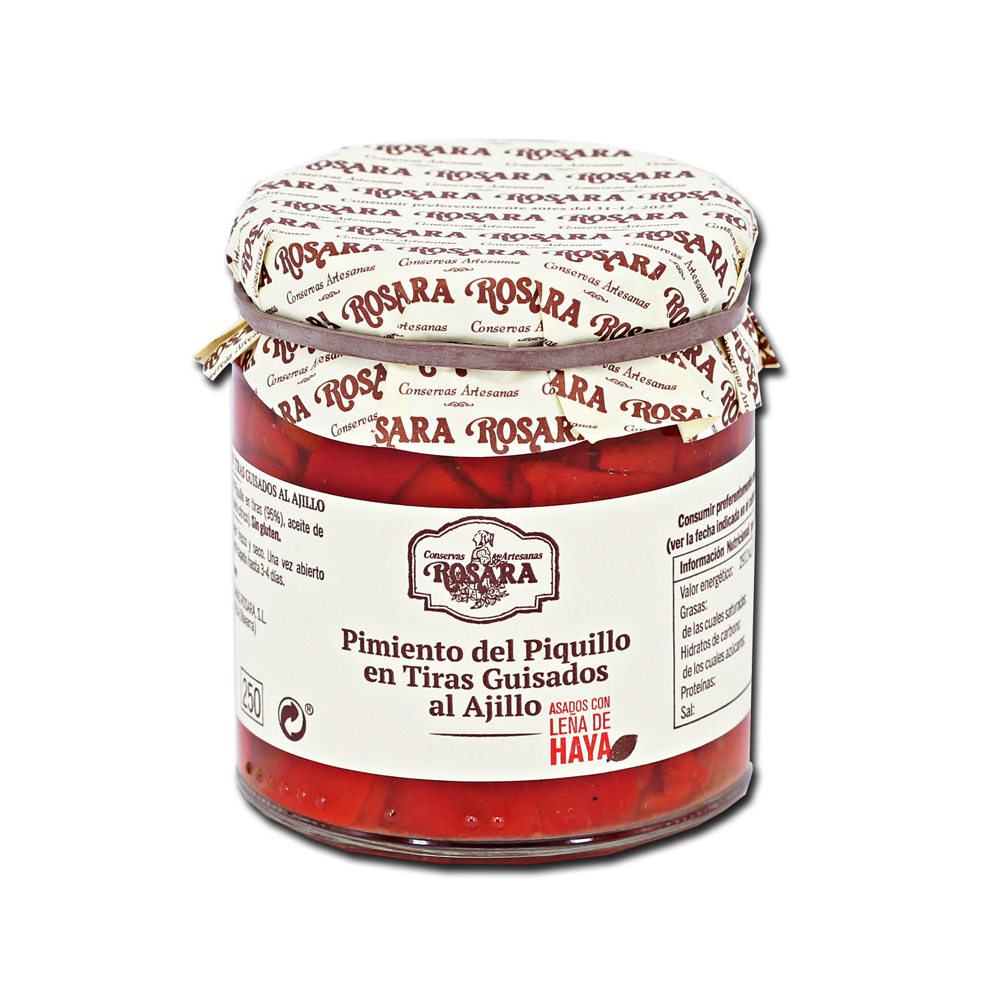 Piquillo Pepper Strips with Garlic - 250 ml