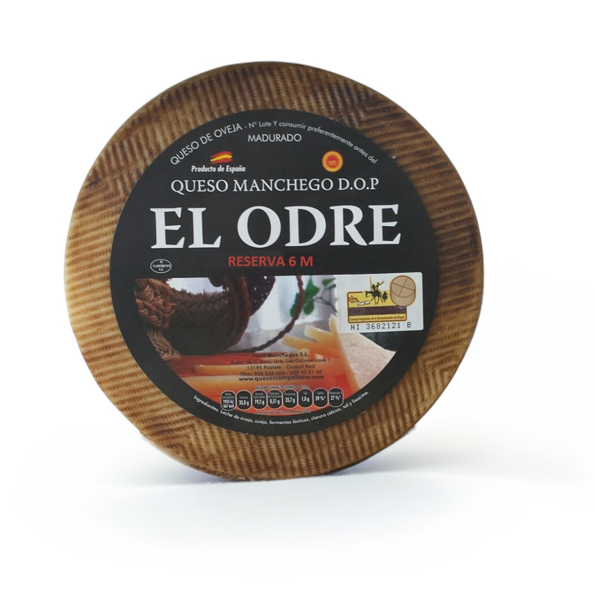 Manchego D.O.P. Curado 6 Months – 3 kg Wheel