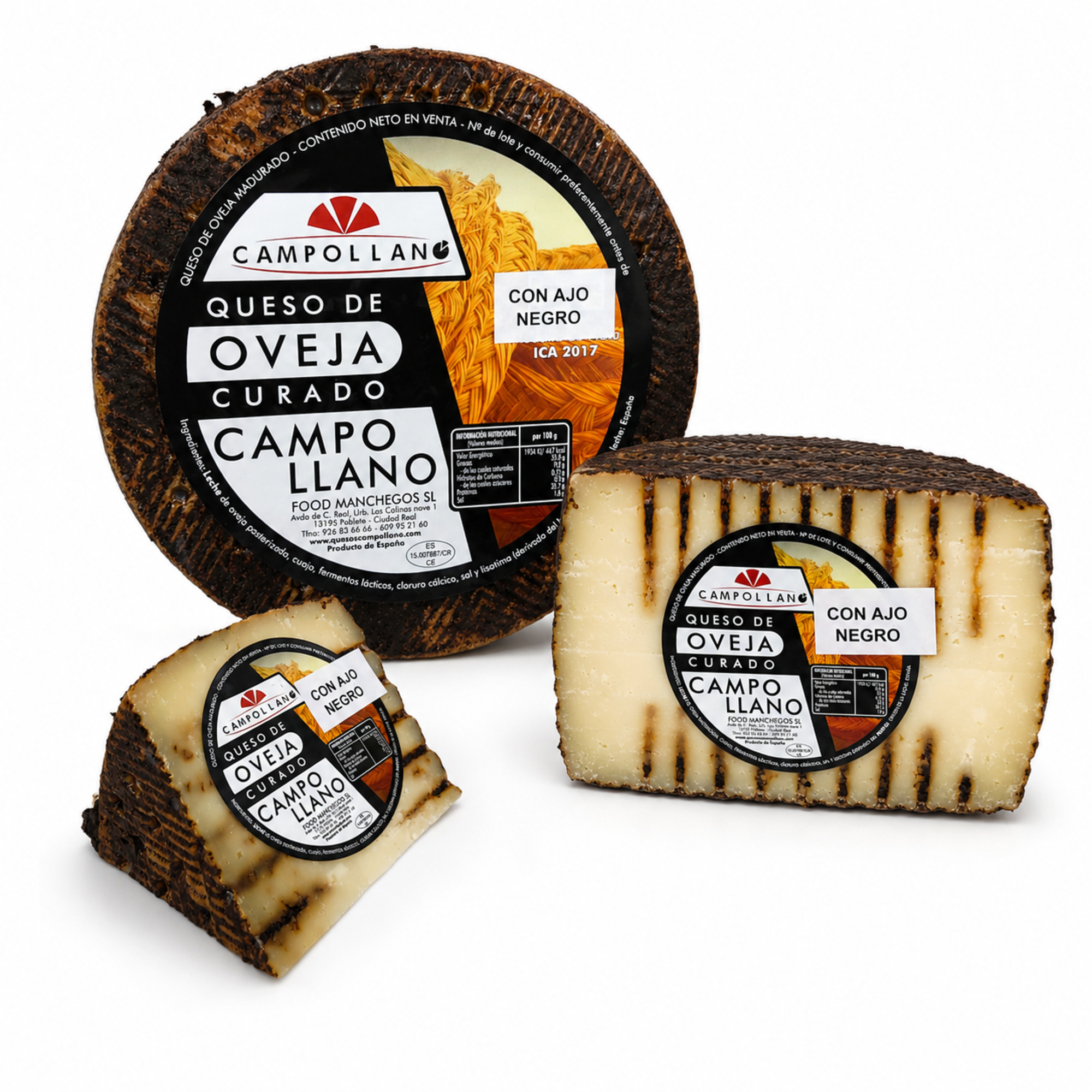 Cured Sheep’s Milk Cheese with Black Garlic – Various Sizes