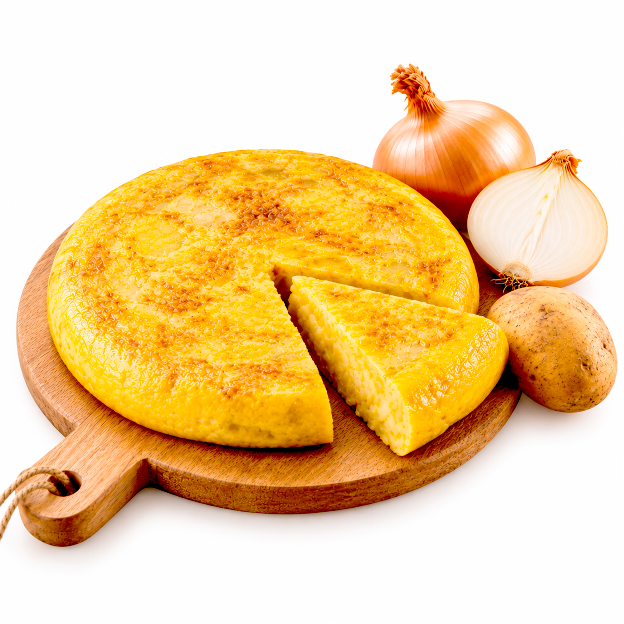 Spanish Campeona Tortilla with Onion - Pan Finished